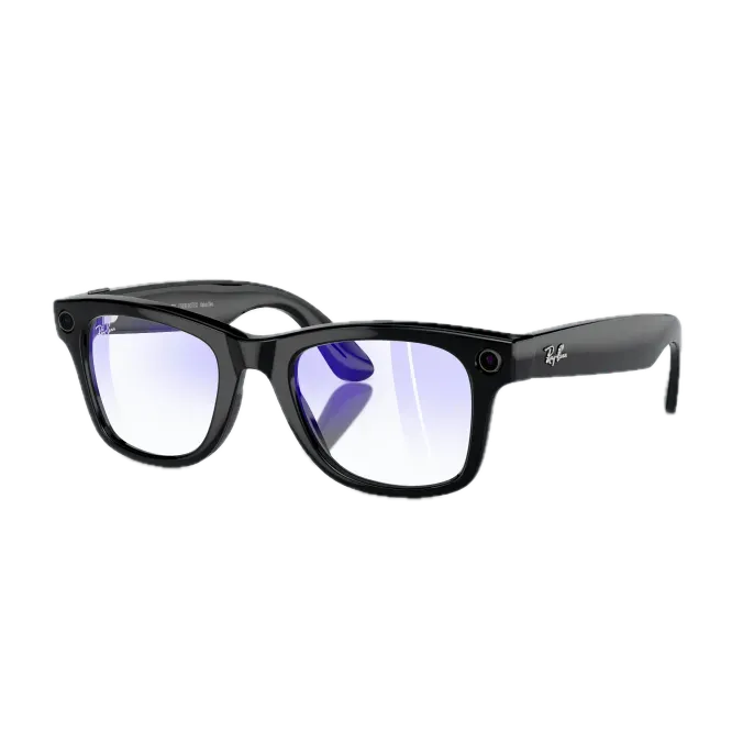 Умные очки RayBan Wayfarer L (2-е поколение), матовая черная оправа/линзы прозрачные