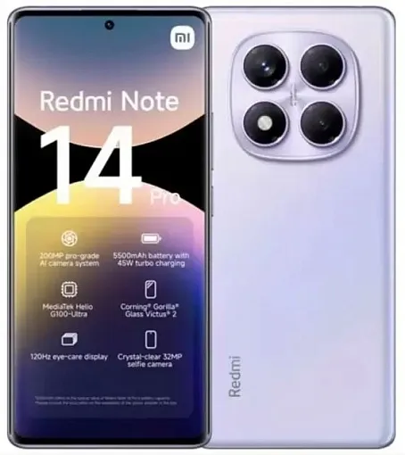 Смартфон Xiaomi Redmi Note 14 Pro 4G 12/512 ГБ, фиолетовый